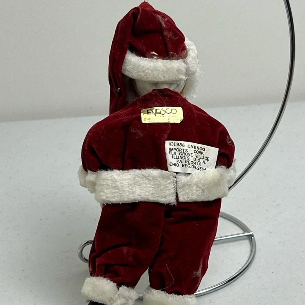 Vintage 1986 Enesco Santa Christmas Ornament Porcelain Face Hands Taiwan - Picture 6 of 12